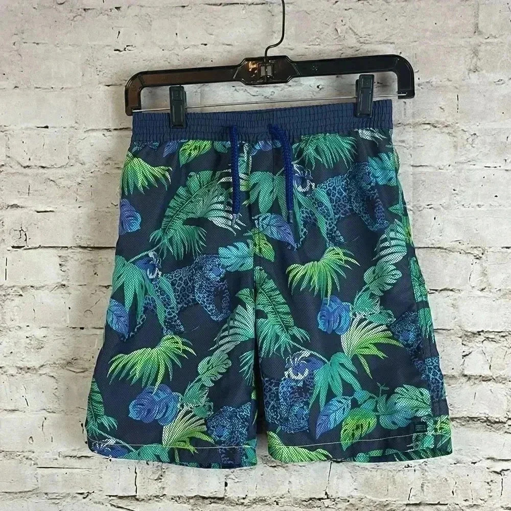 Catimini Boys Swim Shorts Size 10 Green Blue Surf